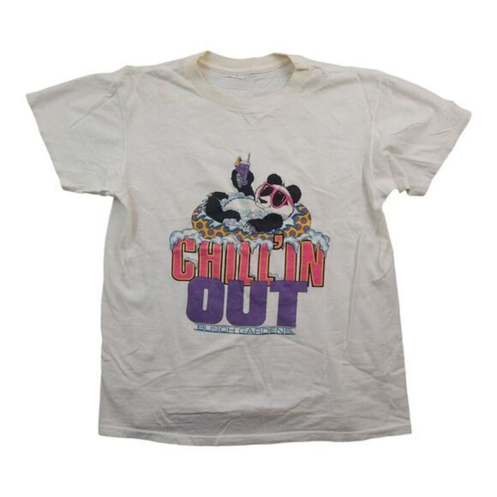 Vintage Busch Gardens Chillin'‎ Out T Shirt Panda Mens Medium